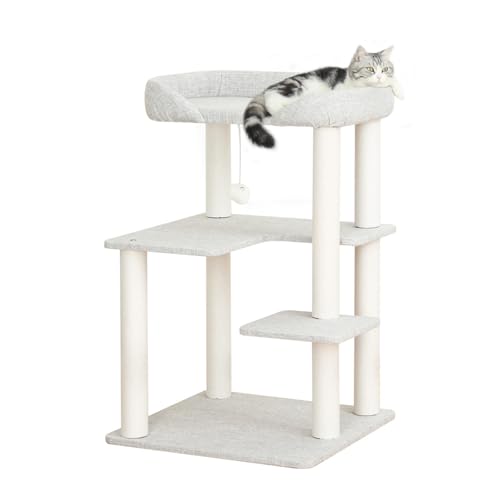 PETTIFUL Cat Tree Tower Wooden 37.4