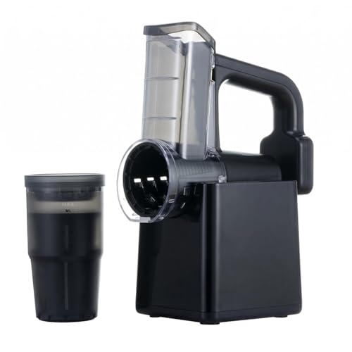 KiBcsLic Troceador Giratorio Eléctrico Rápido Rallador Eléctrico de Queso de Manera Segura Máquina Cortar Verduras para Cocina, Negro, Negro Supremo