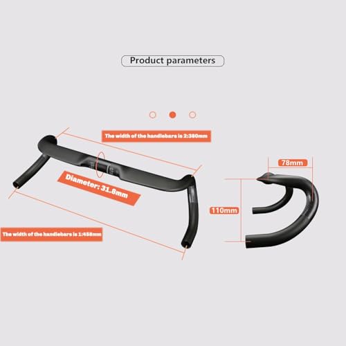 Guidon vélo carbone UD élimine vibrations avec son câble interne 31.8mm