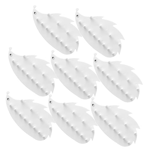 Organisateur de Bijoux Mural Adhésif Hérisson 8 Pièces en Plastique Blanc