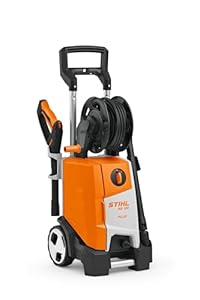 Stihl Elektro-Hochdruckreiniger RE 120 PLUS, Schwarz/Orange/Weiß, Kabelgebunden, Moderner Stil, Hochdruckreiniger, 1.600 bar, 9 m Schlauch, 4,8 Liter Tankvolumen