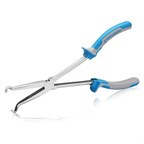 SPEEDWOX longue portée tuyau poignée pinces 11 pouces Long portée anneau nez Plers pinces de démontage de bougie fils de bougie bougie outil d’éclat de bougie pinces de serrage de tuyau outils