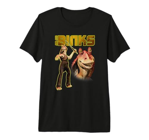 T-shirt Star Wars Jar Jar Binks imprimé de combat premium pour homme et fan