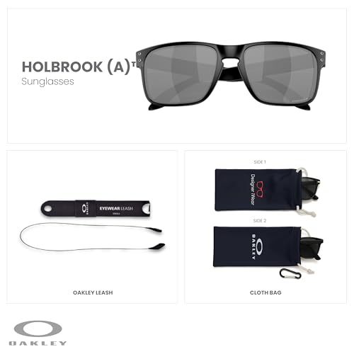 OAKLEY Holbrook Asian Fit OO9244 Low Bridge Sunglasses for Men+ Bundle Accessory Leash Kit, Microfiber Pouch2
