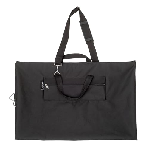 Le'arte artcase Transformer DIN A2-A1 – Porte-documents d'artiste – Pochette de transport A1-A2 – En polyester, grand format, souple, imperméable, noire, Noir , Minimale, moderne