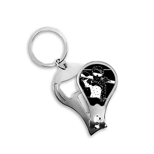 Coupe-ongles noir illustration ski en acier durable avec coupe de précision