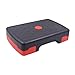 kowaku Aerobic Exercise Step Platform, Fitness Equipment, Aerobic Stepper, Workout Stepper for Cardio Strength Women Men, Red Black