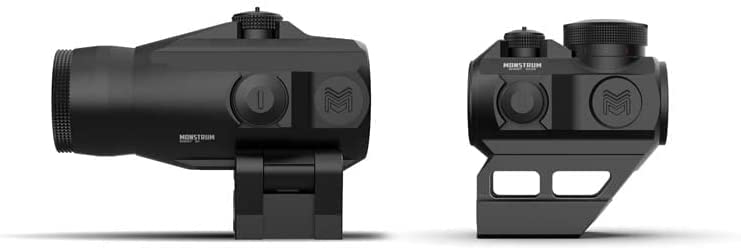 Monstrum Ghost Red Dot Sight | 3X Magnifier with Flip to Side Mount | Combo