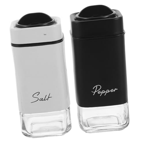 Holibanna 2 Botellas De Vidrio Para Especias Dispensador De Especias Bote Para Condimentos Botella Para Condimentos De Cocina Tarros Pequeños Para Especias Salero Con Tapa Recipiente