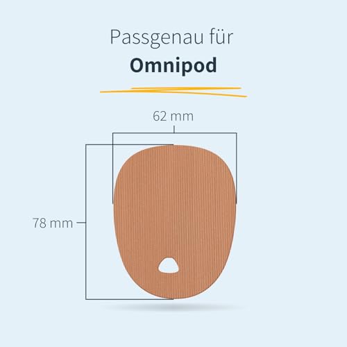MySweetStitch - Omnipod Underpatch 10x Hautschutzpflaster oval gegen Hautreizungen beim Omnipod, atmungsaktiv & hypoallergen, wasserfest bis 15+ Tage, Made in Germany, Beige