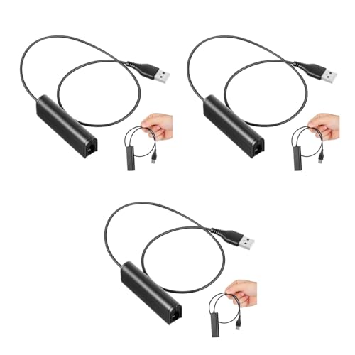 Hemobllo USB-Stecker Auf Rj9-Buchse Adapterkabel FüR Headset, Kompatibel Mit Computer, Pc, Laptop, Telefon, ZuverläSsige Verbindung, Schwarz, 56.5Cm