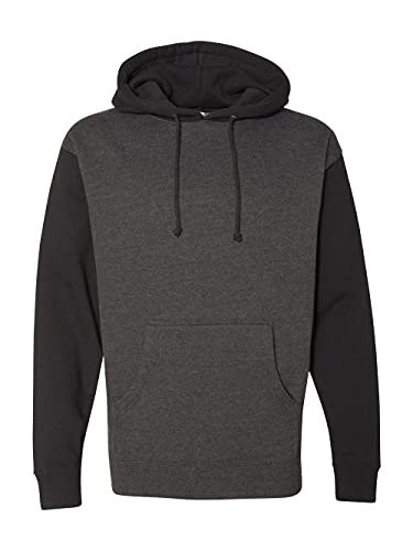Independent Trading Co. - Heavyweight Hooded Sweatshirt - IND4000-2XL - Charcoal Heather/Black2