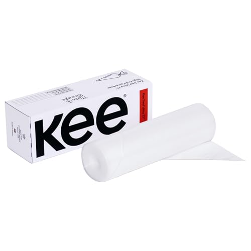 Kee Seel Ultra Disposable Pastry Bags, Piping Bag with Textured Non Slip Outer Surface, Smooth-Flow Interior, Easy Tear Perforation, Convenient Dispenser Box, 21-Inch, Clear - 72 Pack