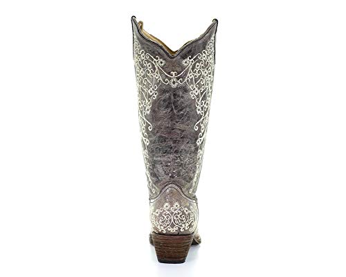 CORRAL Womens Snip Lisa Crater Bone Embroidery, Brown, 5.5M