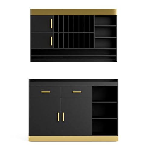 HolaiNail Salon Station Barber Color Bar with Drawers & Adjustable Shelves, Salon Storage Cabinet...