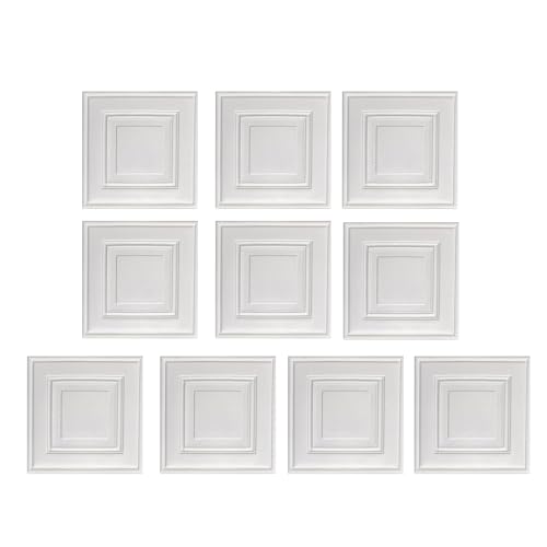Genérico paneles de pared 3D | 10 paneles decoración de ladrillos | Revestimiento 3D impermeable 35x35cm para cocina, dormitorio, salón, techo