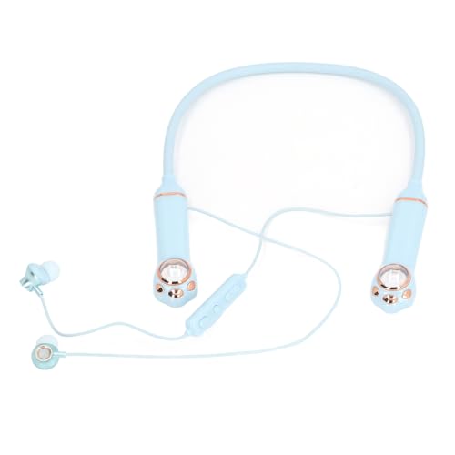 Wireless Bluetooth 5.3 Headphones, Deep Bass Strong Beat Neckband Earbuds, IPX5 Waterproof Magnetic Earphones with Microphone, Ultra Lightweight & Comfort (blue)
