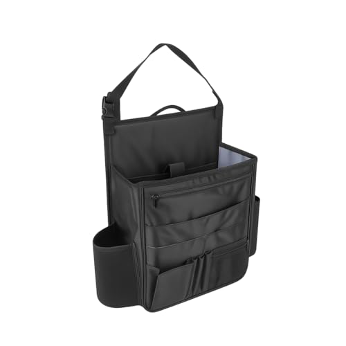 Sandfren Car Front Seat Organizer Multi-Pocket Vehicle Hanging Passenger Back Seat Storage Bag with Adjustable Straps Automotive Interior Storage Organizer Universal for SUV RV Truck