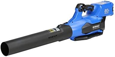 KB Kobalt 80-Volt Max Lithium Ion 630-CFM Brushless Cordless Electric Leaf Blower (Battery Included)