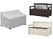 Zipcase 600D All Weather Outdoor Patio Storage Garden Bench Cover Compatible with Keter Eden Bench Deck Box Heavy Duty Water Resistant, 56" L x 24" W x 33.5" H, Light Grey
