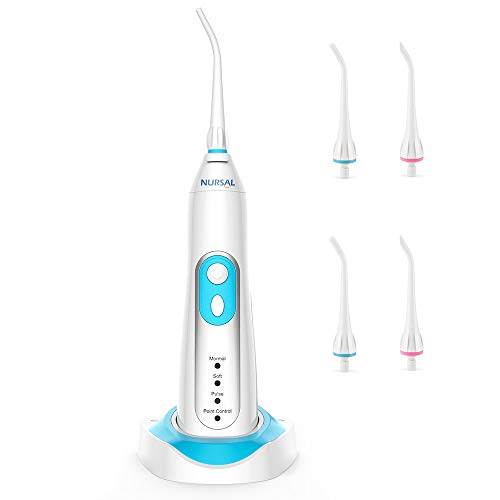Cordless Water Flosser with 4 Jet Tips, Rechargeable Dental Oral Irrigator 4-Mode High Capacity Water Tank for Home Travel
