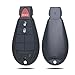 MechanMagic Key Fob Remote Replacement Compatible with Jeep Cherokee 2014 2015 2016 2017 2018 2019 2020 2021 GQ4-53T Keyless Entry with Door Key 68105081 3Buttons (Set of 2)
