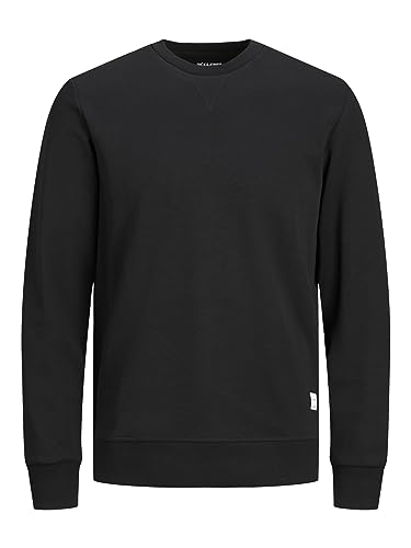 JACK & JONES Jjebasic Sweat Crew Neck Noos camisola para homem, Preto, L