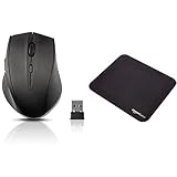 Speedlink CALADO Silent Mouse - kabellose leise Maus für Büro/Home Office und Gaming, leise Tasten, schwarz & Amazon Basics - Mini-Gaming-Mauspad