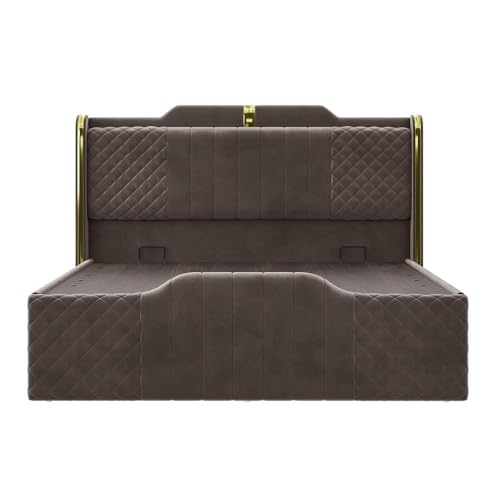 Image of Wakefit Velura Queen Size Hydraulic Storage Upholstered Bed