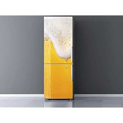 Beer Bubbles Fridge Sticker - 185x60cm Cover