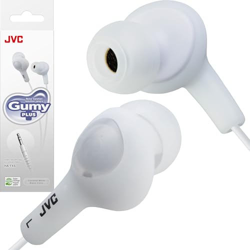 JVC HAFX5W Gumy Plus Inner Ear Headphones (White)