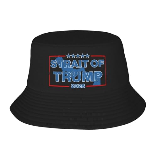 Funny Strait of T.r-u-m.p America Us Flag Funny- Bucket Hat for Adult Humor Gag Gift Men Women Vintage Novelty Baseball Caps Black