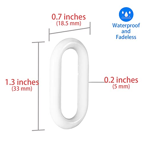 Plastic Chain Links Plastic Barrier Chain For Crowd Control Barriers Parking Barrier Safety Chain Plastic Halloween Chain, White, 32 50 65 Feet #TOP3