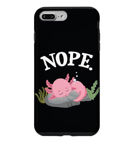 Funny Mens Womens Kids NOPE Napping Axolotl Lover �X�}�z�P�[�X iPhone 7 Plus/8 Plus �p