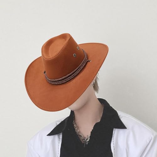 Flat Brim Cowboy Hat for Sun Protection During Camping And Rodeo2