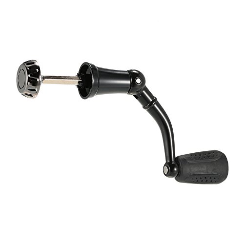 Cabo de molinete de pesca, Andoer Manopla rotativa em liga de alumínio, alça elétrica dobrável para