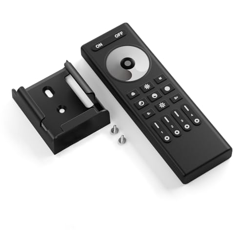 FCOB COB Single Color Dimming RF Remote RC01RFB, 4 Zones Group Control for 5050SMD COB Single Color (+V -V) 2pin 5V 12V 24V LED Strip, Work with WB5 LM052 LM053 C01W C01RF etc