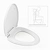 Tapa WC Universal con Cierre Suave, Asiento de Inodoro, Blanco,45.5x33.5cm (Mediana) #1