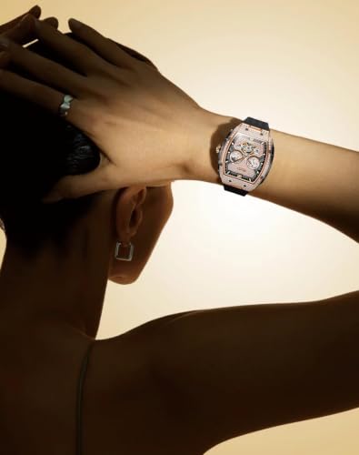 Image of OLEVS Automatic Watches for Women Self Winding Luxury Diamond Ladies Watch | Women's Gold Mechanical Wrist Watch, Date Waterproof, Original Import Dress Gift,Reloj Para Mujer