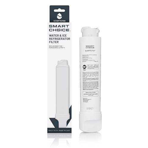 Image of Smart Choice SCWFTCTO1 Refrigerator Water & Ice Filter, Genuine Replacement for Frigidaire EPTWFU01 PureSource Ultra II and Electrolux EWF02 PureAdvantage