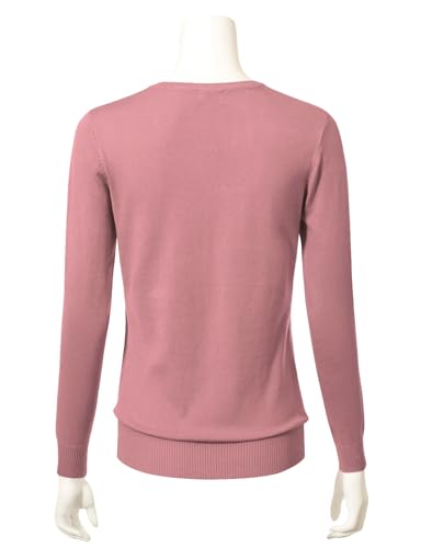 Image of Allsense Women's Long-Sleeve Crewneck Cardigan | Classic Button Down Sweater, Soft Fine Knit, Lightweight