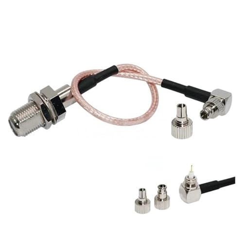 �R�l�N�^ F ���X SMA - CRC9 TS9 ���������W�����p�[�s�O�e�[���P�[�u�� 15CM RG316 3G 4G ���f�����[�^�[�p(F Female to CRC9 TS9)