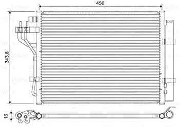 Valeo Condenser, air conditioning 822629