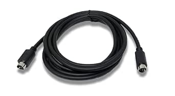 SYSTEM-S S-Video kabel 180 cm DIN 7 pin wtyczka do wtyczki w kolorze czarnym