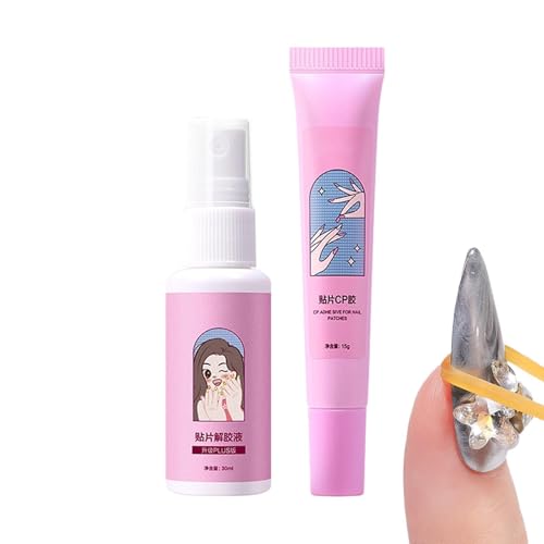 Adhésif de colle à ongles – Solution de liaison rapide pour pointes acryliques et application à pression | Formule cyanoacrylate brosse de précision, séchage rapide, outil de manucure de