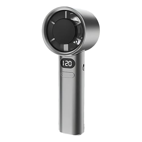 Image of VARNIADR M11 Portable Handheld Fan (Multi-Color) - 120 Speed Stepless Adjustable Mini Turbo Fan, Rechargeable 1800mAh Battery, LED Digital Display, Type-C Fast Charging Desk Fan for Travel & Office