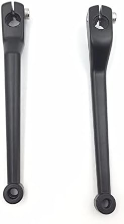 HTTMT MT268-011- Motorcycle Matte Black 2 PCs Billet Aluminum Heel/Toe Shift Lever Gear Shift Foot Lever Compatible with H-D FL Softail Touring Trike FLST FLT FLHT Road King Street Glide CVO