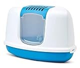 Katzentoilette Eck-Toilette Nestor Corner passt in Jede Ecke Weiss-blau
