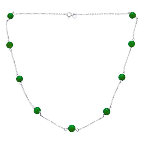 Collier en jade vert et argent pour illuminer vos tenues d'été et de bureau