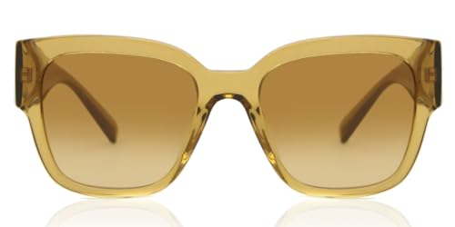 Versace Woman Sunglasses Transparent Honey Frame, Light Yellow Gradient Ochre Lenses, 54MM - Main Image